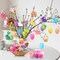 43 Pcs Easter Decorations Tree Ornaments Kit Easter Egg Rabbit Paper Cards Ornaments with Bow and Ribbon for Holiday Party Tree Hanging Decorations